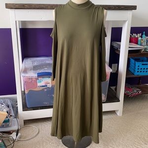 Hunter Green Mock Neck Dress
